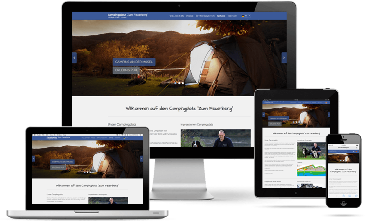 Responsive Webdesign | Webdesign Lohmann - Campingplatz Zum Feuerberg - Ediger-Eller / Mosel