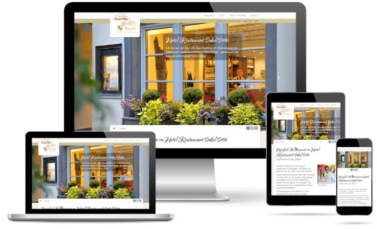 Responsive Webdesign | Webdesign Lohmann - Hotel Restaurant Onkel Otto - Pommern / Mosel