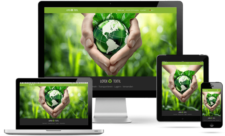 Responsive Webdesign | Webdesign Lohmann - Lotex Textilrecycling - Lustadt