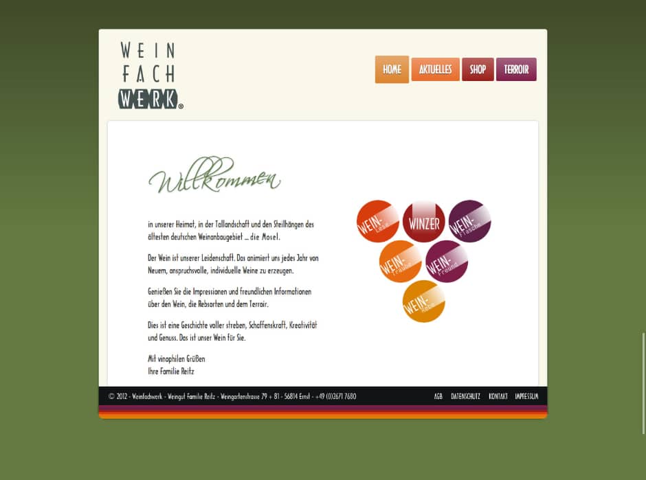 Responsive Webdesign | Webdesign Lohmann - Weinfachwerk Weingut Reitz Ernst/Mosel